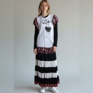 Nebula Y2K sad girl long sleeve gothic maxi dress. Large